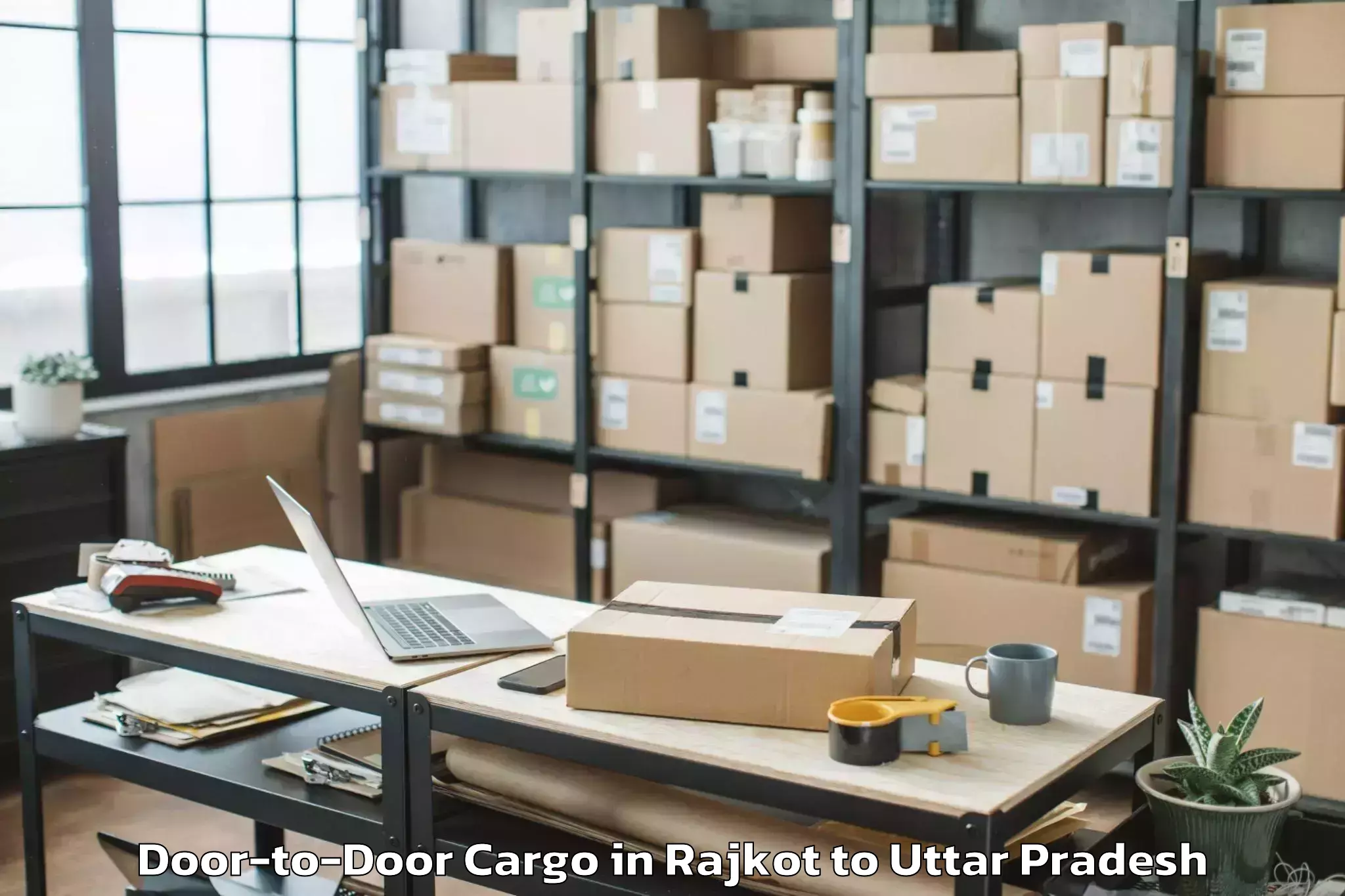 Get Rajkot to Lucknow Door To Door Cargo